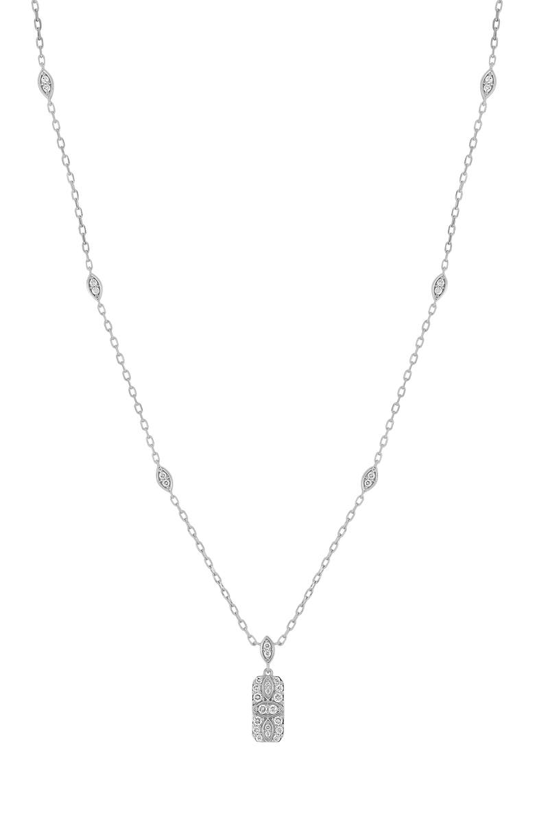 Bony Levy Mika Petite Diamond Pendant Necklace, Main, color, 18K White Gold
