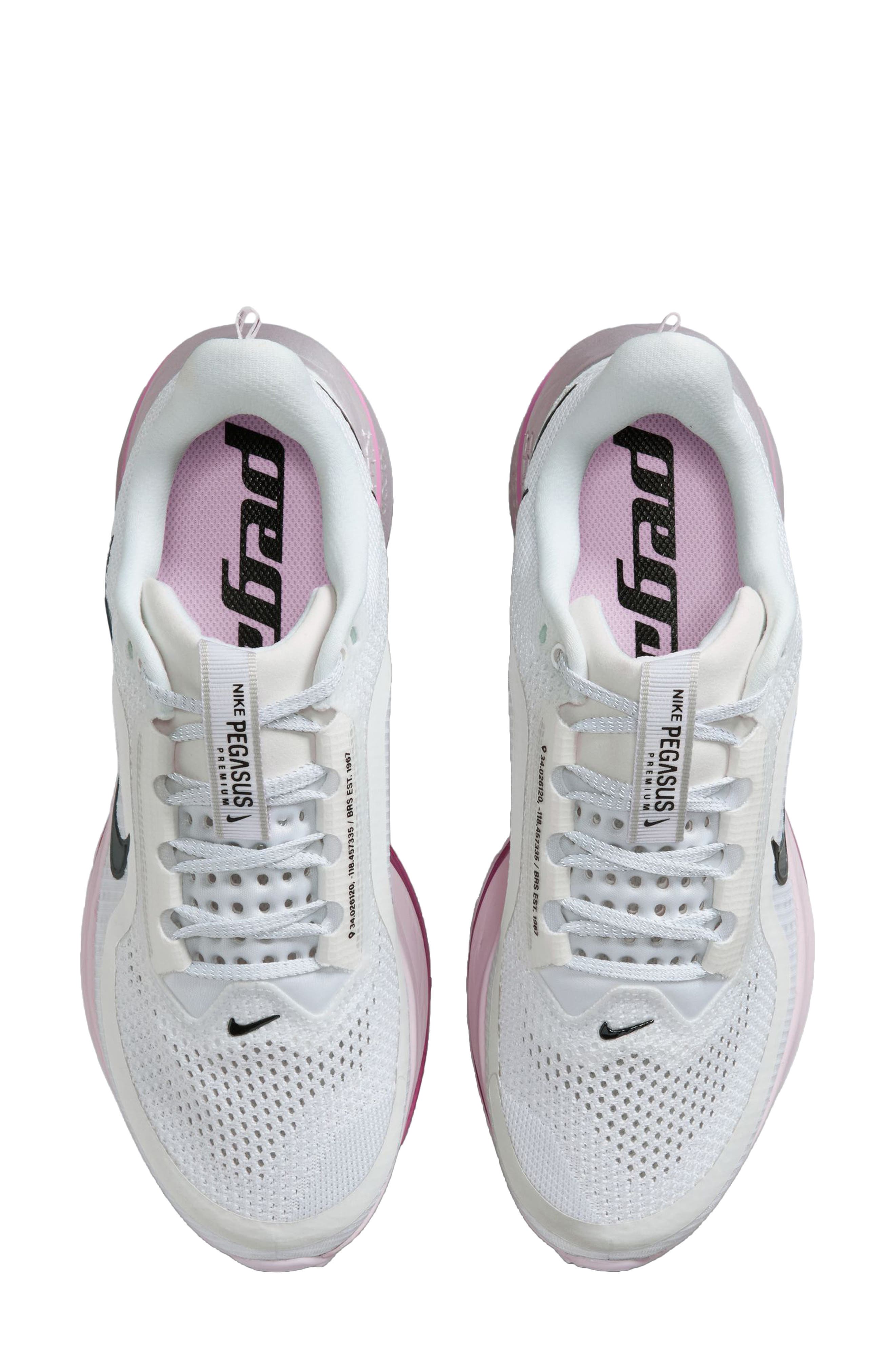 Pegasus Premium Running Shoe, Alternate, color, 108 WHITE/BLEACHED LILAC/LIGHT MAGENTA/BLACK