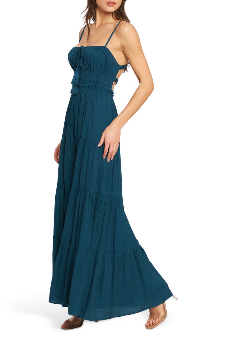 Open Back Maxi Dress, Alternate, color, TEAL