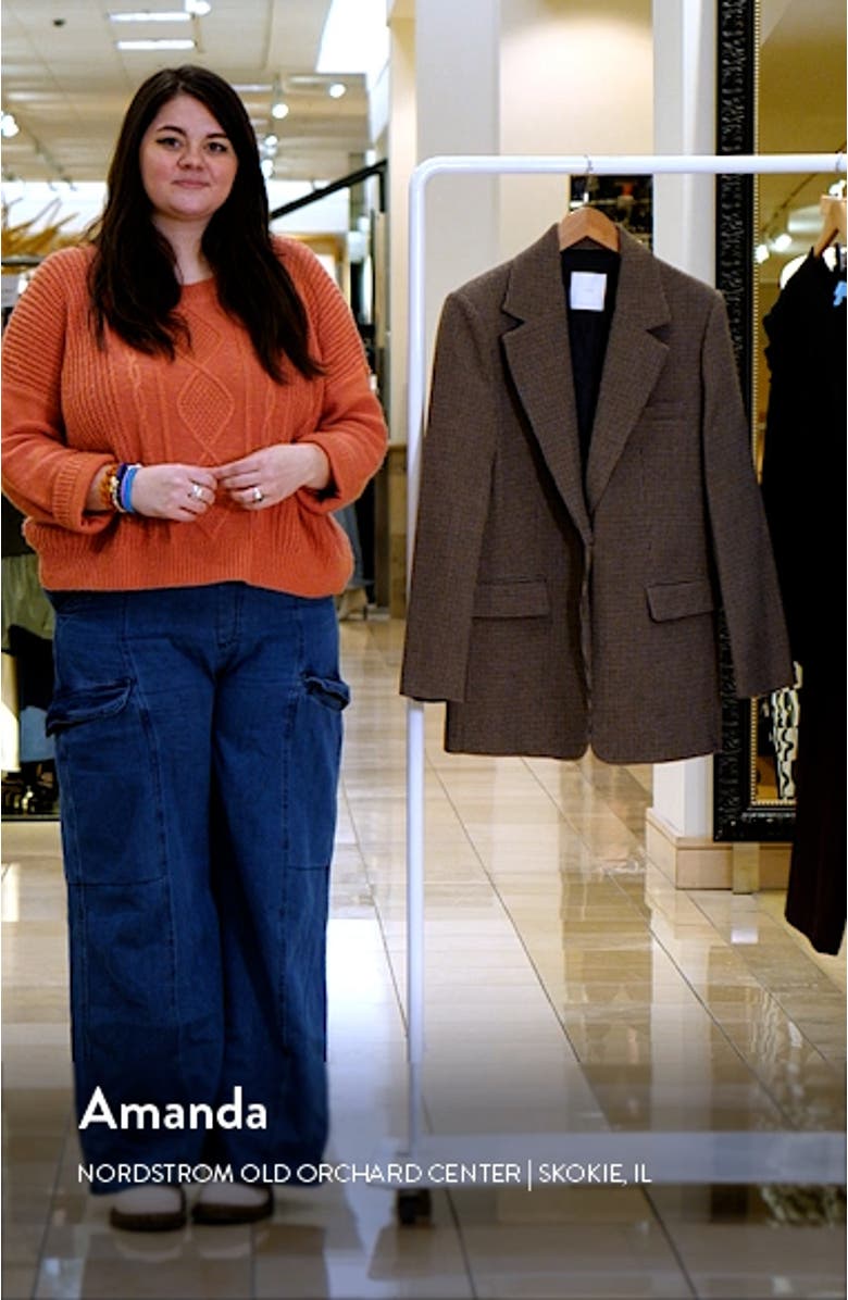 Houndstooth One-Button Suit Blazer, sales video thumbnail