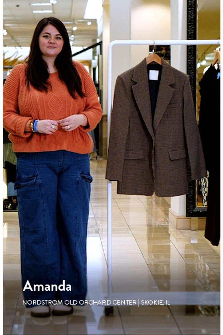 Houndstooth One-Button Suit Blazer video