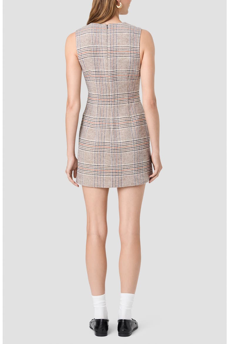 Sutton Plaid Minidress, Alternate, color, ASH GRAY MULTI