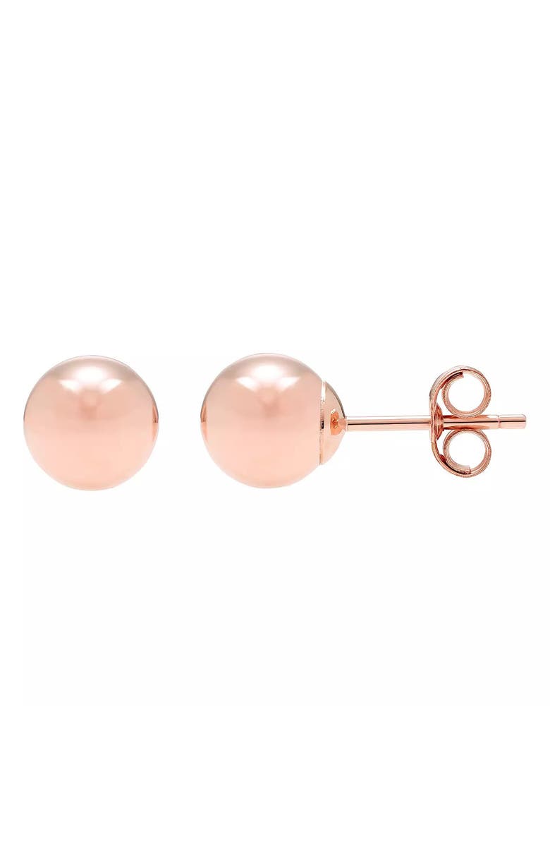 A&M 14K Rose Gold Ball Stud Earrings, Main, color, Rose