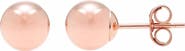 A&M 14K Rose Gold Ball Stud Earrings