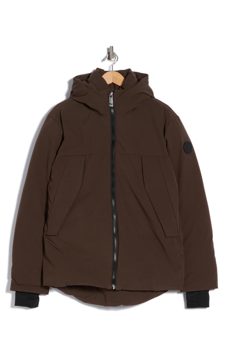 Noize Hans Mid Length Hooded Parka, Alternate, color, Chocolate