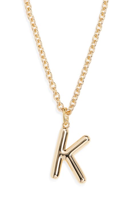 The Big Puffy Initial Pendant Necklace