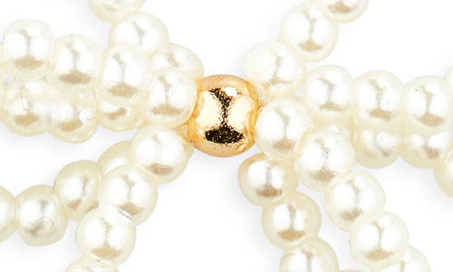Cara Crystal Halo Double Drop Earrings In White