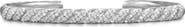 David Yurman Men's Sculpted Cable Cuff Bracelet in 18K White Gold with Diamonds, 5.5mm