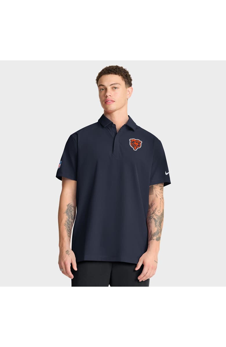 Nike Men's Nike Navy Chicago Bears Sideline City Pride Woven Performance Polo, Main, color, Navy