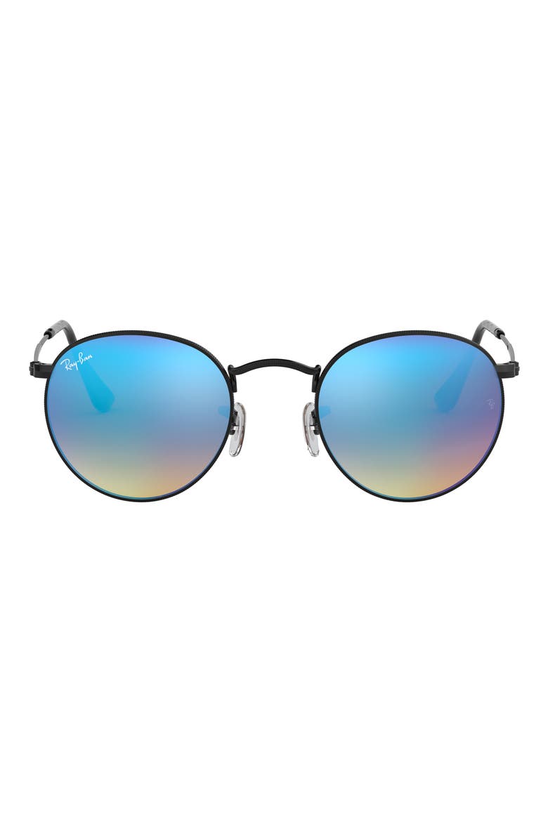 53mm Mirrored Phantos Sunglasses, Main, color, BLACK BLUE