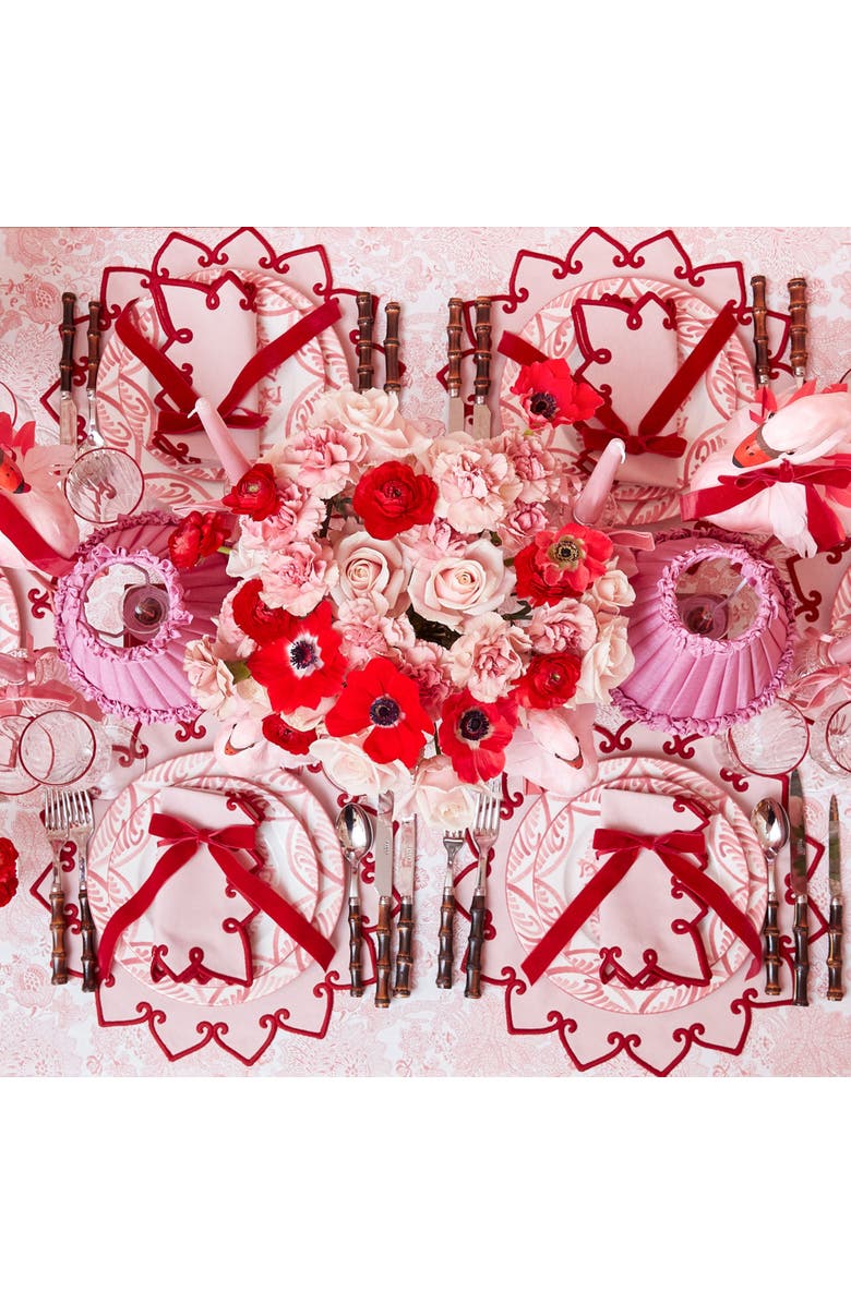 Mrs. Alice Pink Frilled Silk Lampshade, Alternate, color, Pink