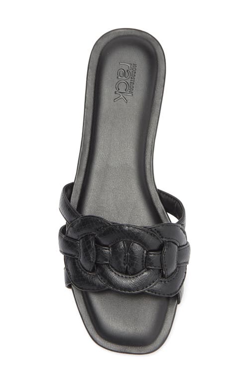 Nordstrom Rack Carolina Slide Sandal In Black Snake