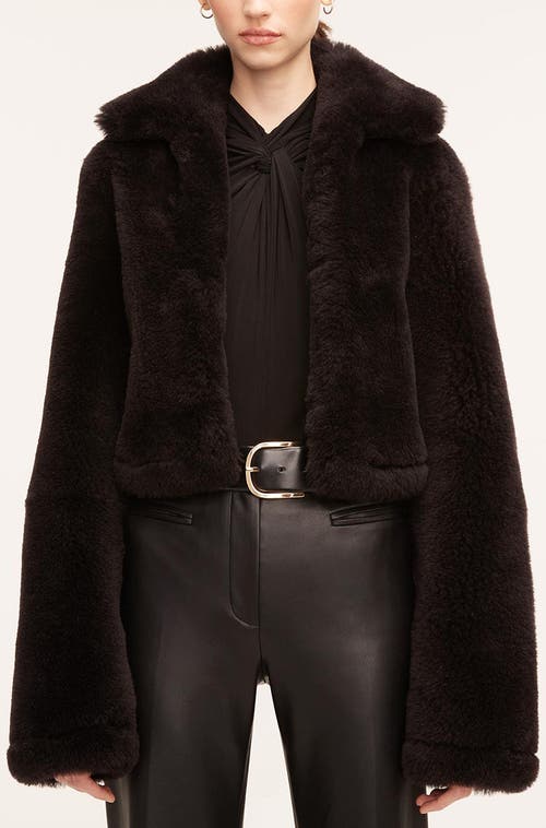 Rebecca Taylor Cloud Shearling Bolero In Deep Port