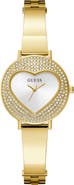 GUESS Crystal Heart Dial Bracelet Watch, 30mm