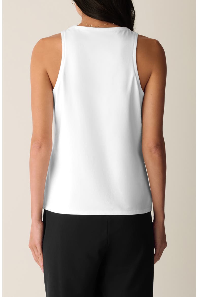 Slim Stretch Cotton Tank, Alternate, color, WHITE
