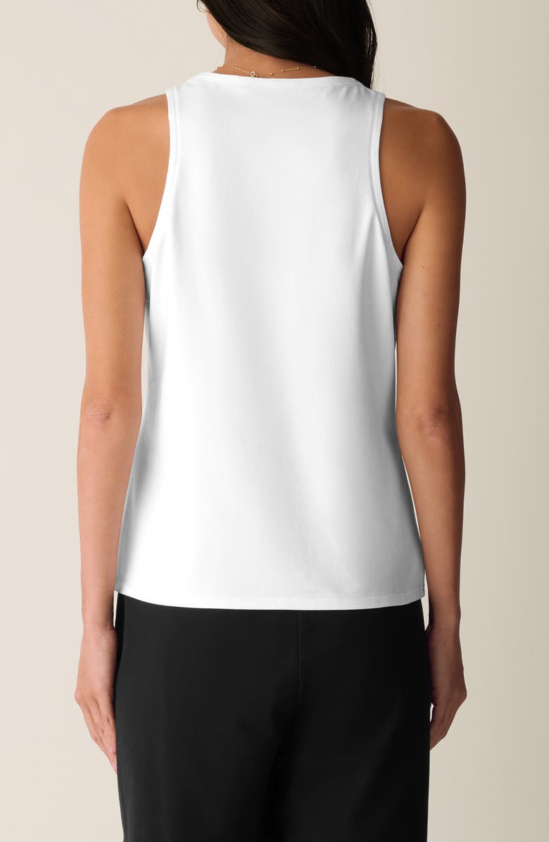 Eileen Fisher Slim Stretch Cotton Tank, Alternate, color, 