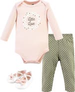 Hudson Baby Girl's Long-Sleeve Bodysuit, Pants, and Footwear Outfit