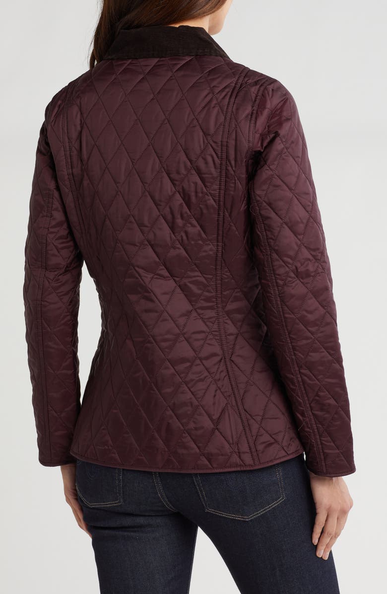 Barbour Annadale Diamond Quilted Jacket, Alternate, color, Black Cherry