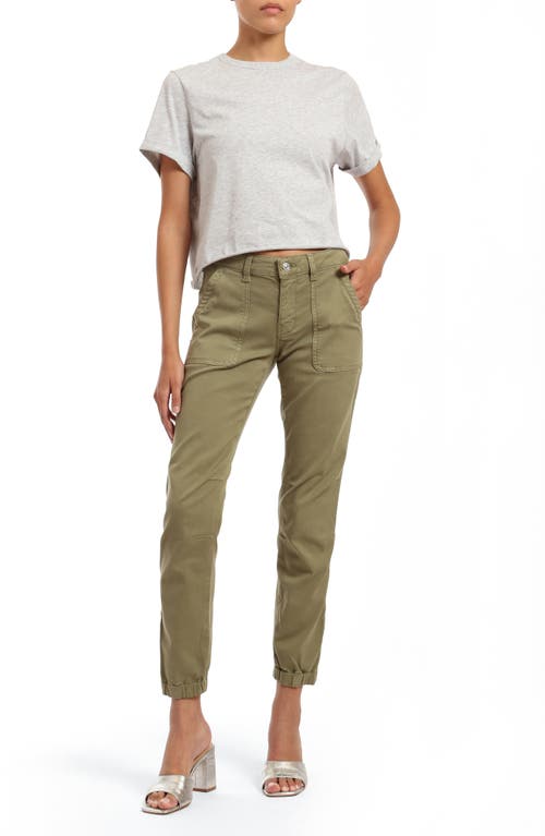 Mavi Jeans Ivy Luxe Twill Ankle Straight Leg Pants In Green Luxe Twill