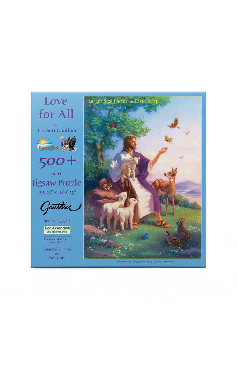 Sunsout Love for All 500 piece Jigsaw Puzzle for Adults Large Pieces, Alternate, color, Multicolor