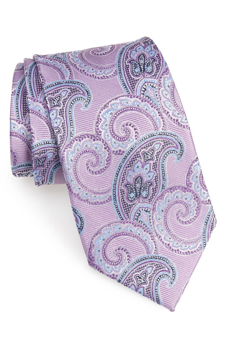 NORDSTROM MEN'S SHOP Paisley Silk X-Long Tie, Main, color, 