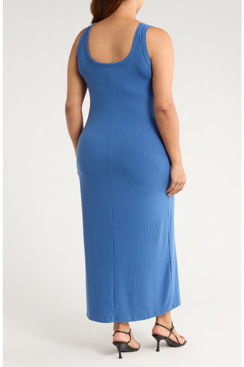 Rib Knit Midi Dress, Alternate, color, BLUE