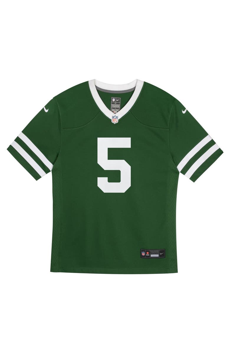 Nike Preschool Nike Garrett Wilson Legacy Green New York Jets Game Jersey, Alternate, color, Green