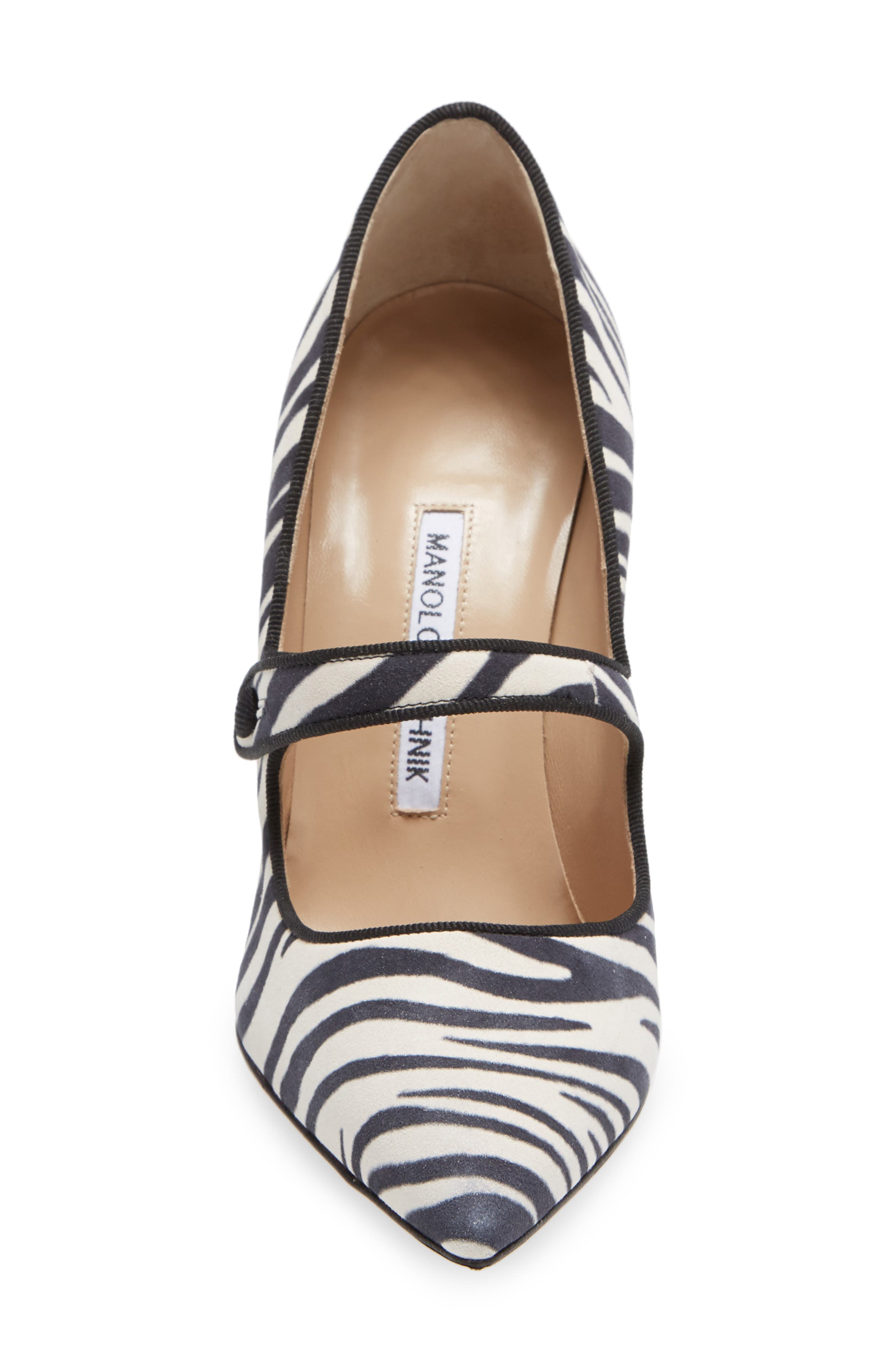 Manolo Blahnik Campari Pointed Toe Mary Jane Pump, Alternate, color, 