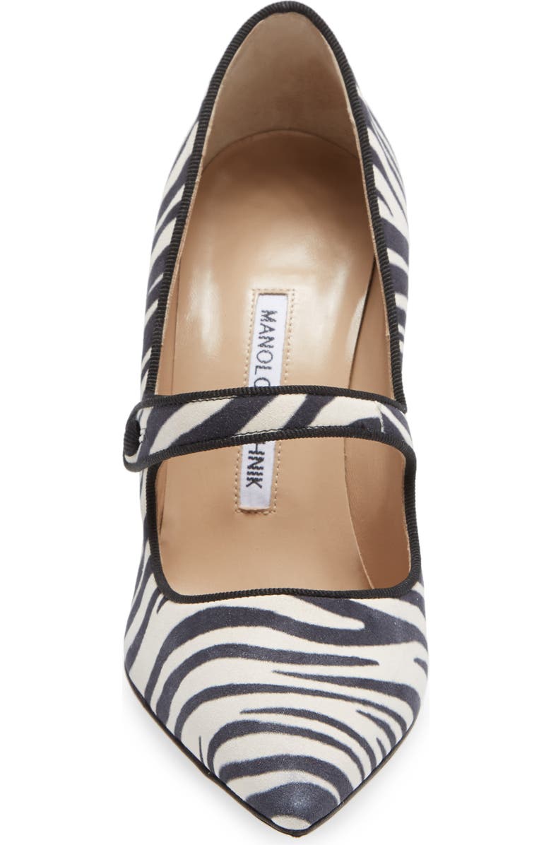 Manolo Blahnik Campari Pointed Toe Mary Jane Pump, Alternate, color,