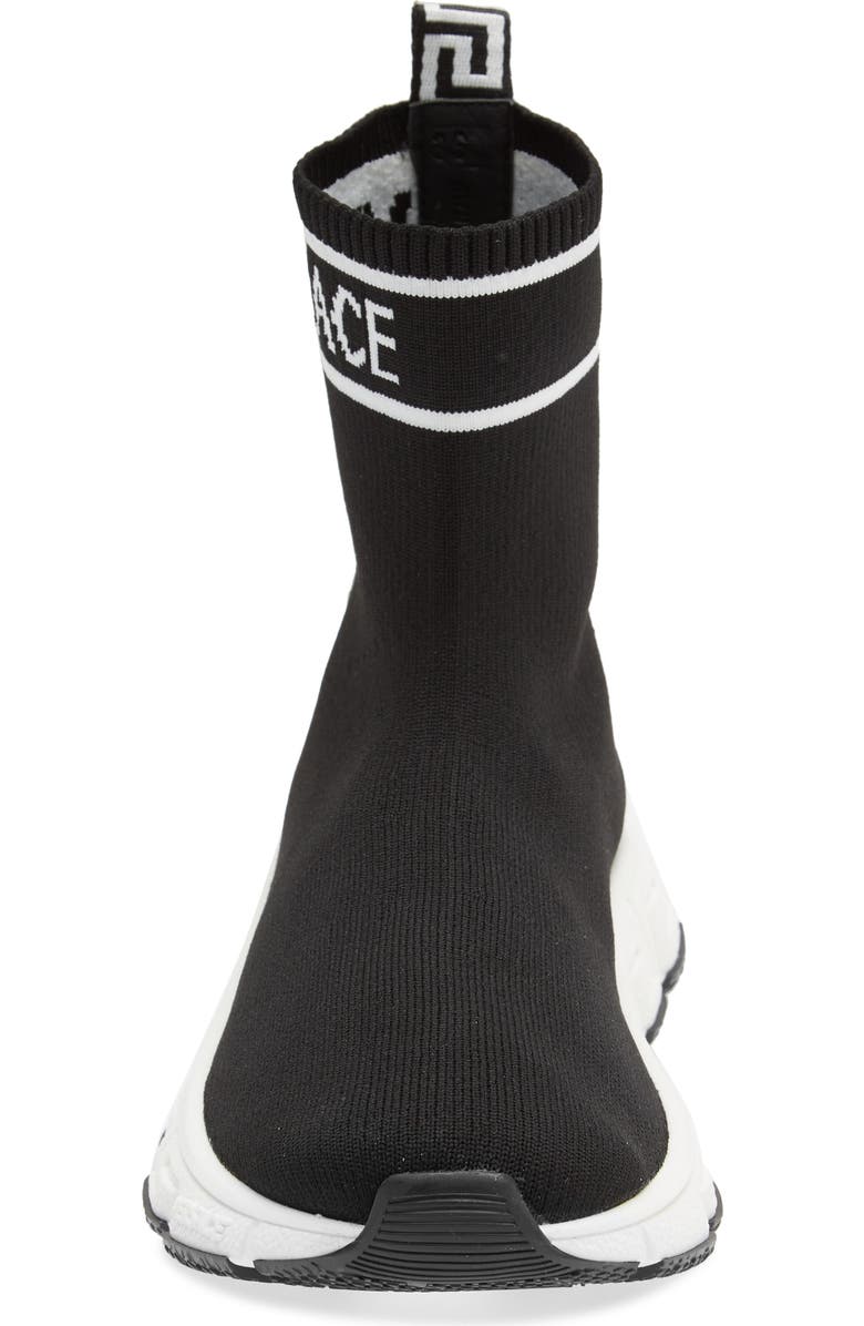Versace Kids' Trigreca High Top Sock Sneaker, Alternate, color,