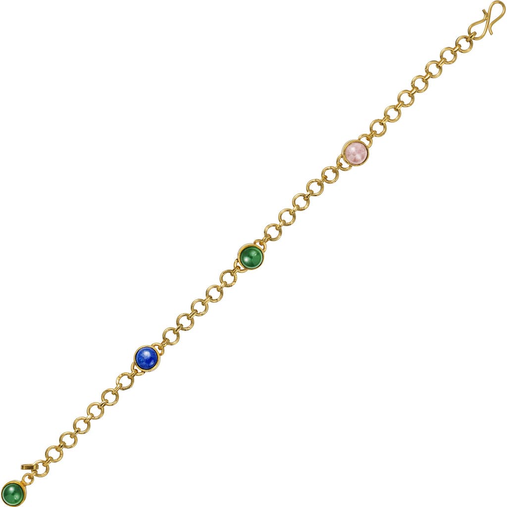 Turquoise Mountain Azita Charm Bracelet In Gold