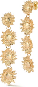 SPHERA MILANO Floral Linear Drop Earrings
