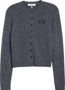 Chloé Logo Patch Wool & Cashmere Cardigan
