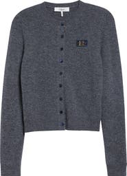 Chloé Logo Patch Wool & Cashmere Cardigan