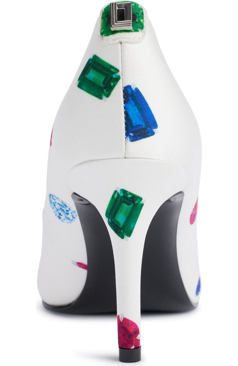 KARL LAGERFELD PARIS Royale Pointed Toe Pump, Alternate, color, White Multi