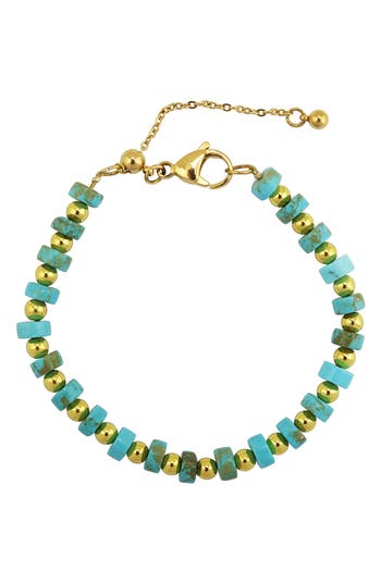 Rebl Blue Stone Bead Bracelet