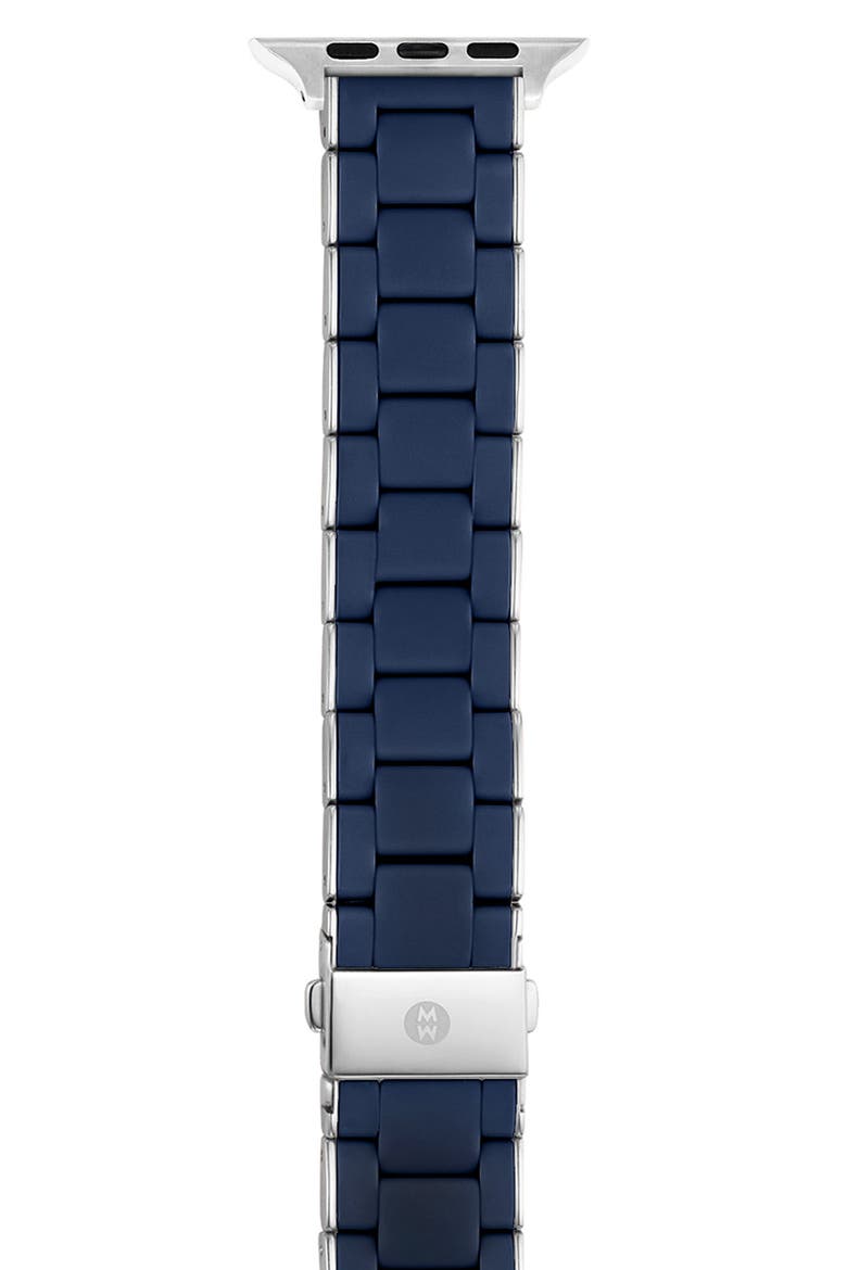 Silicone 20mm Apple Watch® Bracelet Watchband, Main, color, NAVY