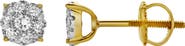 LuvMyJewelry Lab Grown Diamond Cluster Stud Earrings