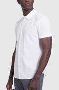 True Classic Commuter Slim Fit 4-Way Stretch Short Sleeve Button-Up Shirt