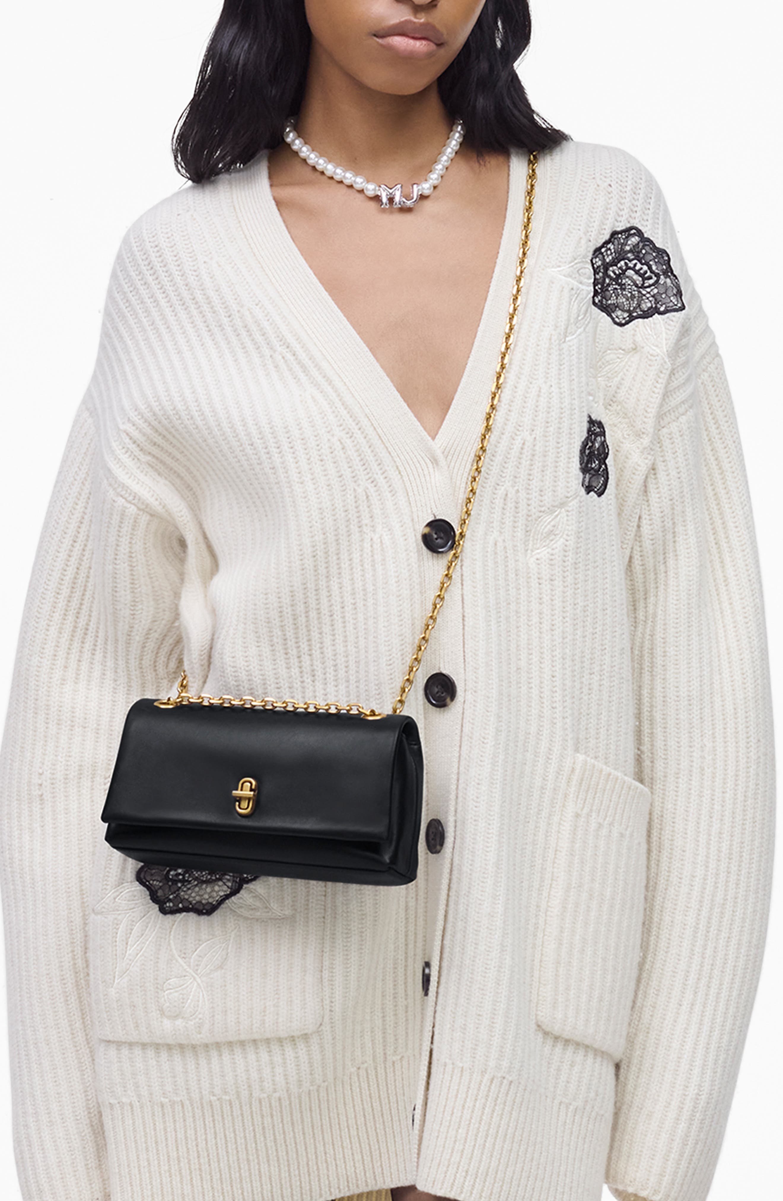 Marc Jacobs The Dual Chain Strap Mini Bag, Alternate, color, Black