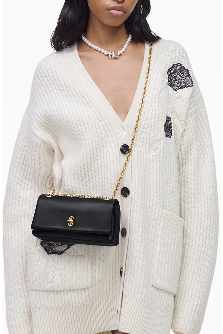The Dual Chain Strap Mini Bag, Alternate, color, BLACK