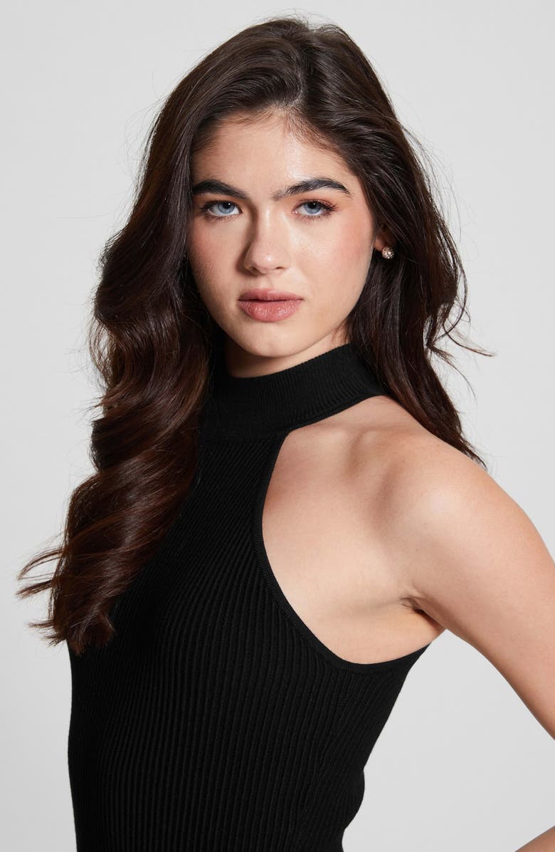 GUESS Shayna Mock Neck Rib Sweater, Alternate, color, 