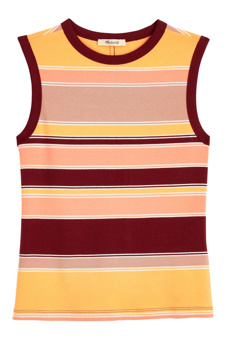 The '90s Compact Cotton Shell Tank, Alternate, color, MANGO