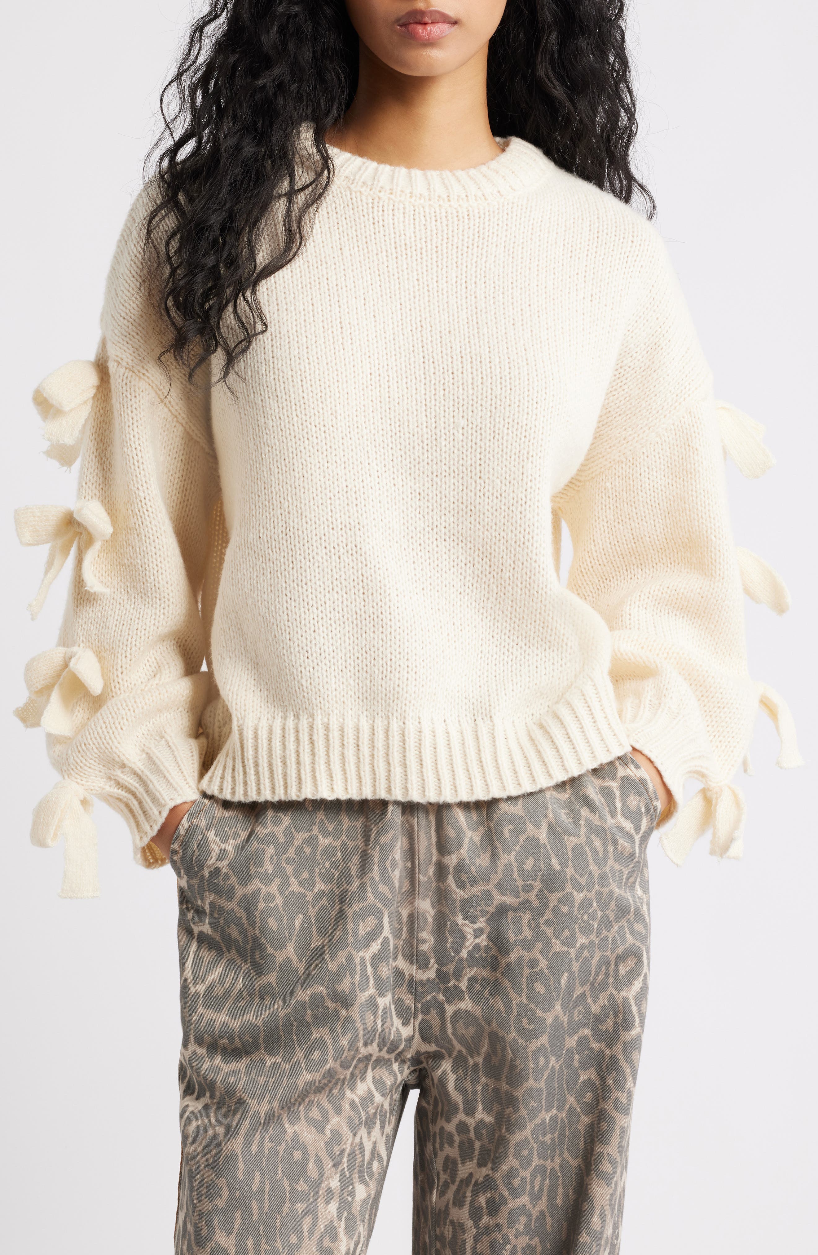 Lover Tie Sleeve Sweater - image 3