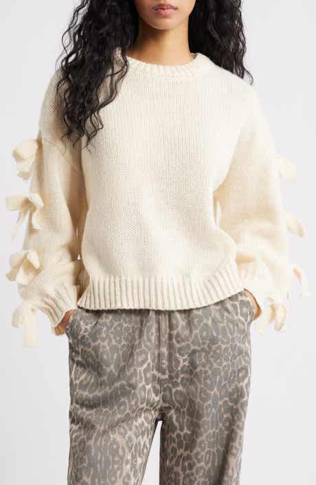 Petal & Pup Lover Tie Sleeve Sweater
