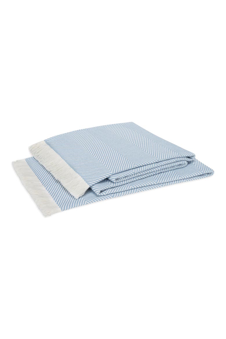 Leo Fringed Throw Blanket, Main, color, HYDRANGEA