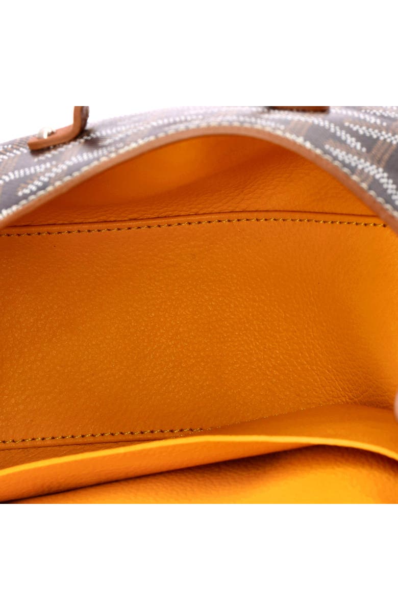 Pre-Owned Goyard Saigon Top Handle Bag Coated Canvas with Leather Mini, Alternate, color, Brown