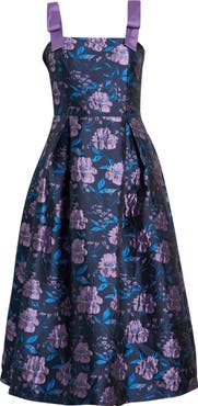 SUGARLIPS Willa Floral Dina Pleated Midi Dress