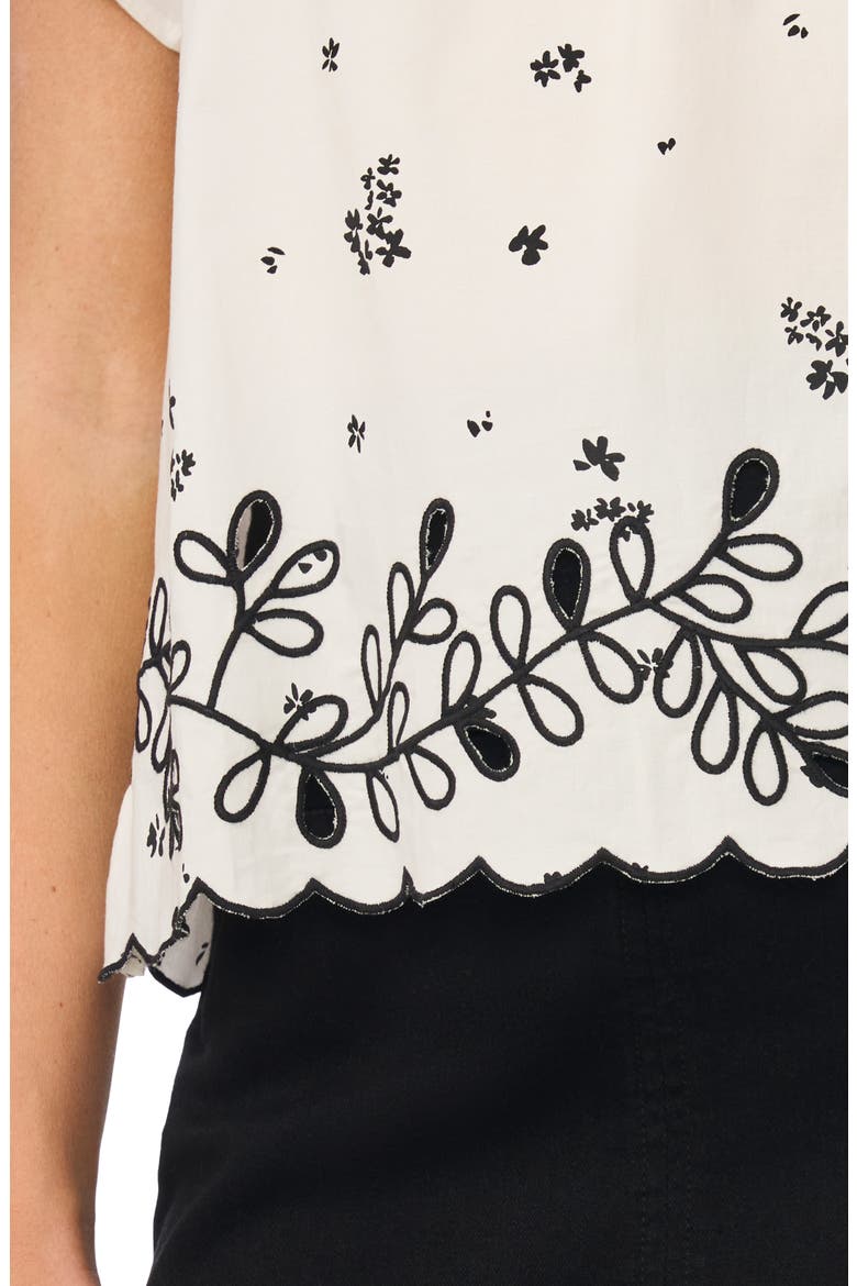 Print Flutter Sleeve Top, Alternate, color, ULTRA WHITE