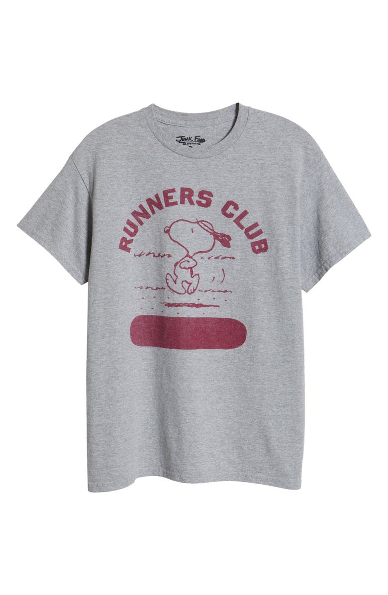 Junk Food Peanuts<sup>®</sup> Runners Club Cotton Graphic T-Shirt, Alternate, color, Sport Grey